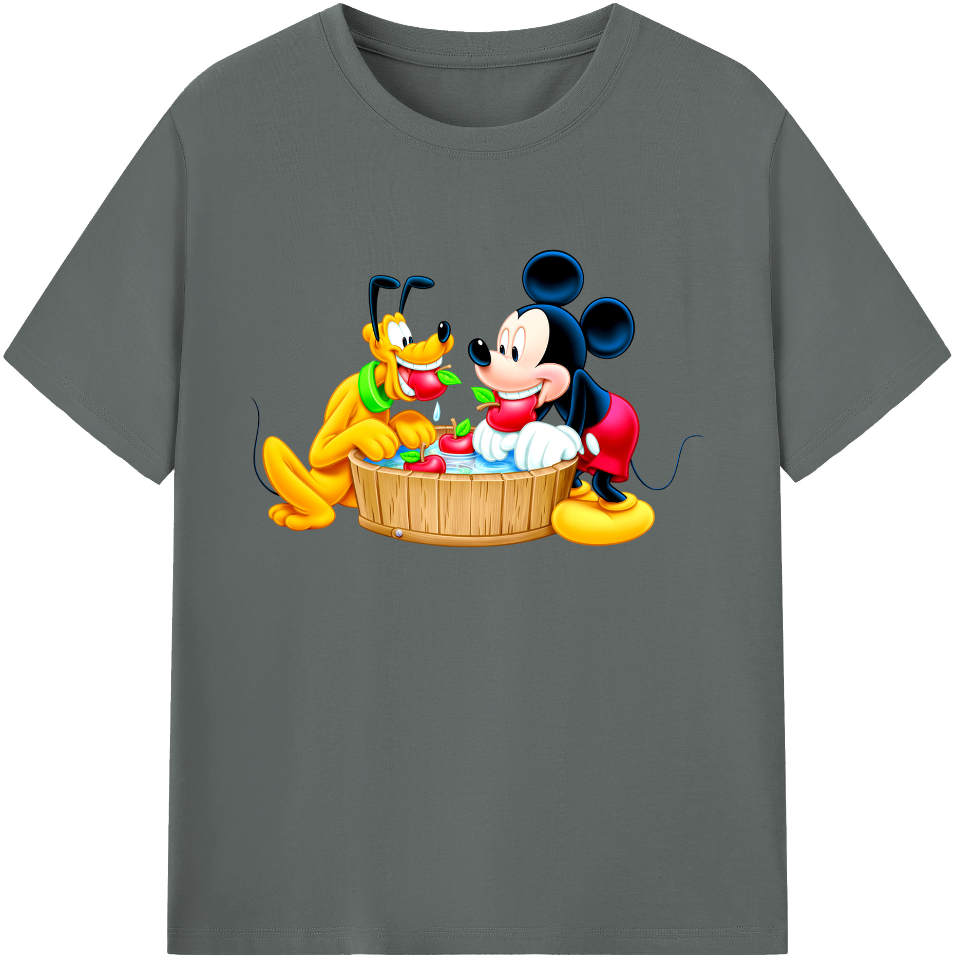 ミッキーマウス Mickey Mouse 綿100％ メンズ半袖Tシャツ｜肌触りやわらか＆通気性